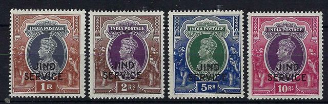 Image of Indian Convention States ~ Jind SG O83/6 LMM British Commonwealth Stamp